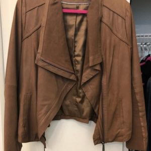 Elie Tahari Brown Leather Jacket